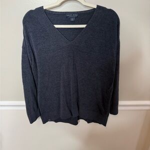 Barefoot Dreams Navy V-Neck Sweater